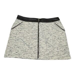Rock & Republic Faux Leather Trim Skirt - XL - Zip Detail